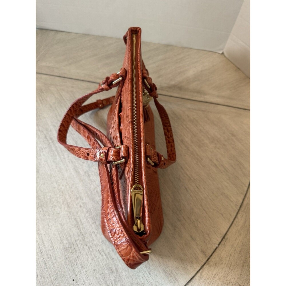 Brahmin Medium Asher Tote Leather Shoulder Bag‎ Pecan Melbourne Croc-Embossed - Picture 16 of 16